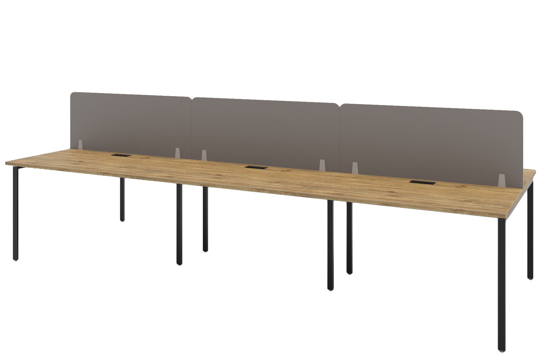 Офисный стол с бенч-системой с П- образной опорой (3600х700 мм)